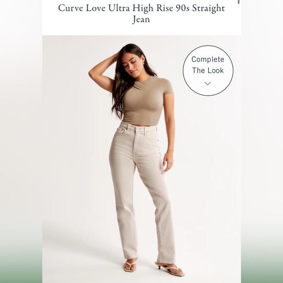 Abercrombie & Fitch Denim - Abercrombie 90s Straight Jeans Curve Love Size 25